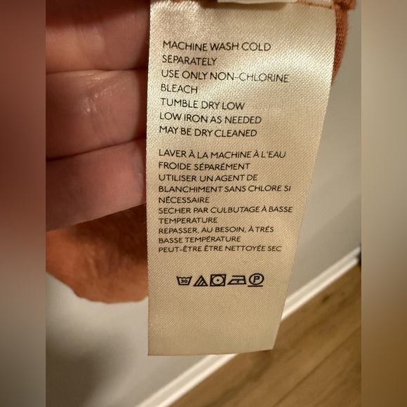 We The Free Orange Betty Long Sleeve Top Size Large Slouchy Boho Beachy - Picture 8 of 9